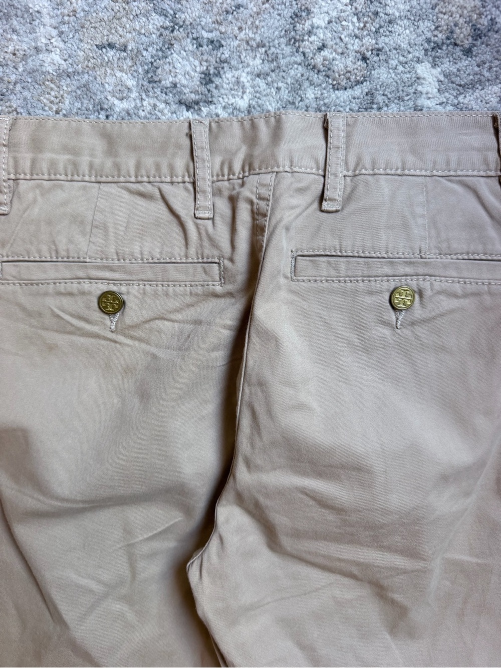 Tory Burch Men's Slim Straight Chinos in Light Khaki - Picture 5 of 5